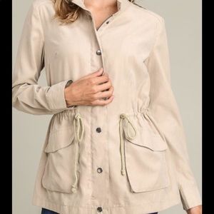 First Love Taupe utility jacket